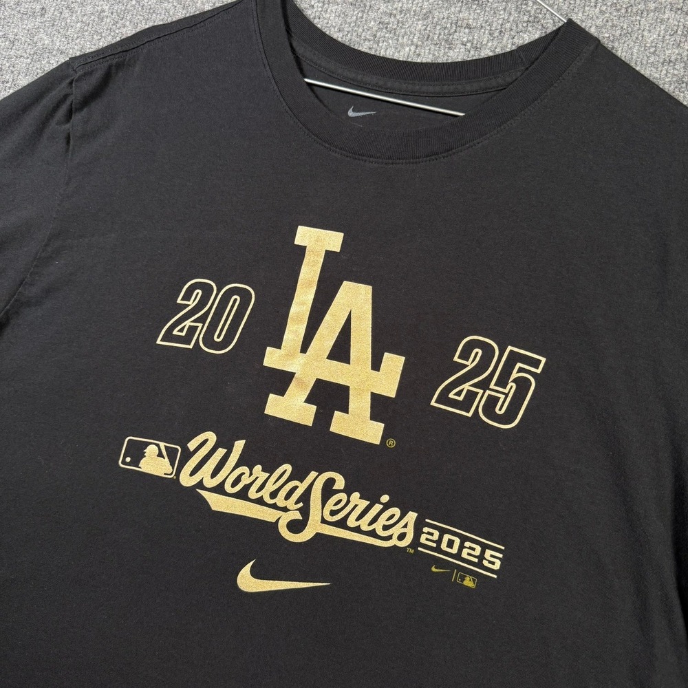 Los Angeles Dodgers 2024 World Series Champions Tee Nike T-Shirt Mens XXL Black